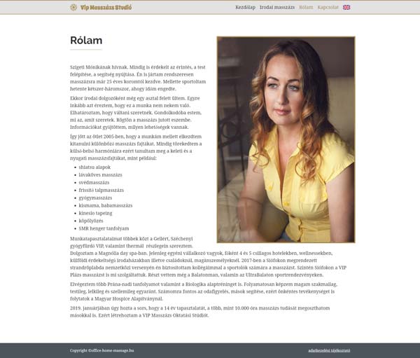 Vip Masszázs Stúdió rólam oldal